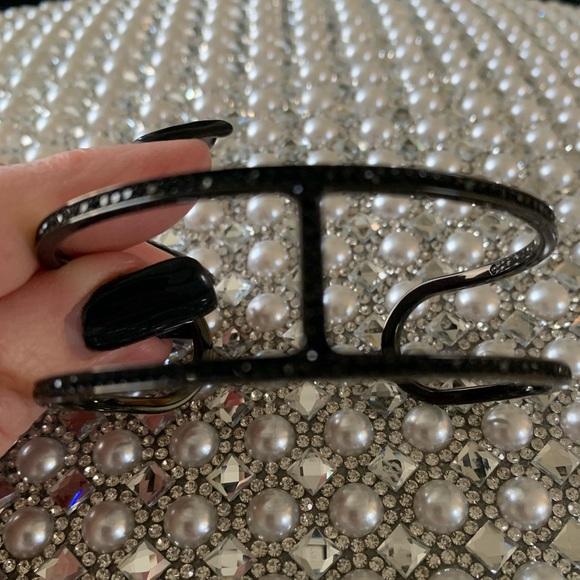 Michael Kors Heritage Maritime Black Pave Open Cuff Bracelet - Picture 6 of 11